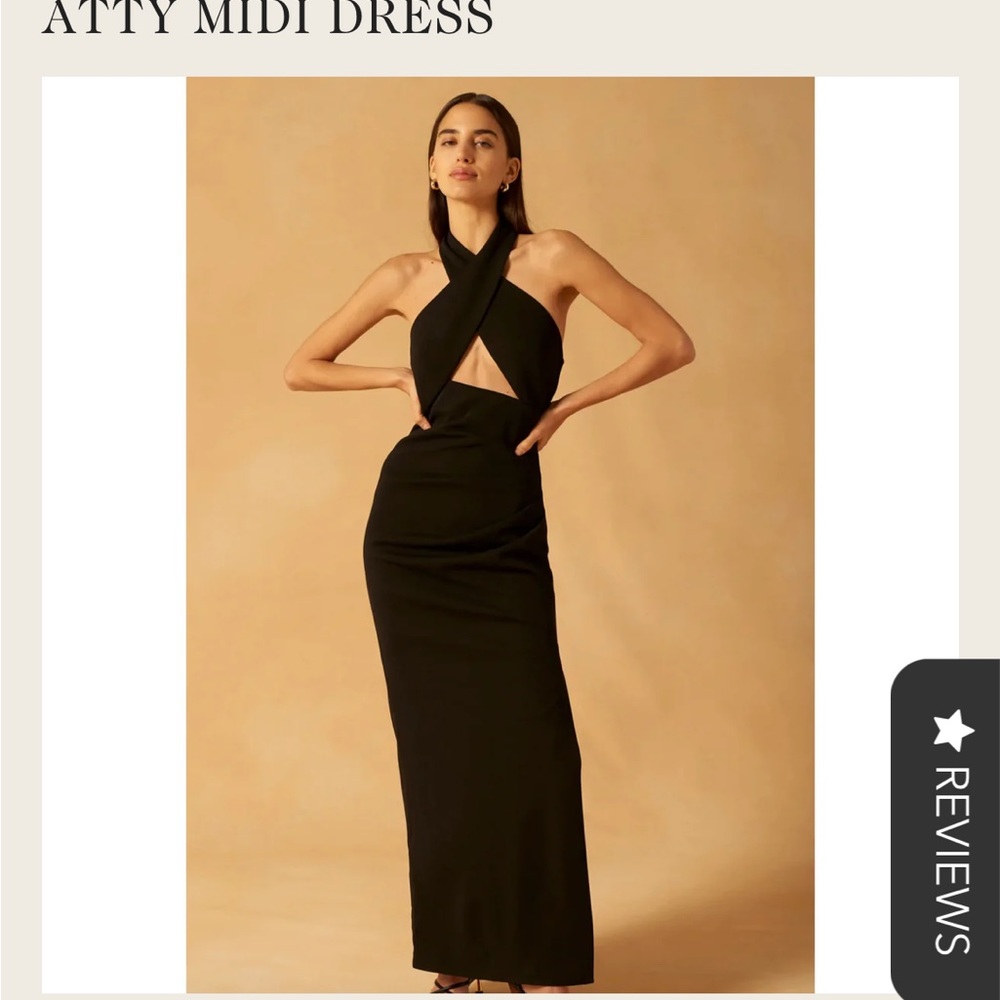 Formal black Atty Midi By Misha Dress